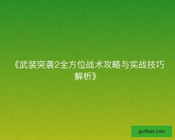 《武装突袭2全方位战术攻略与实战技巧解析》